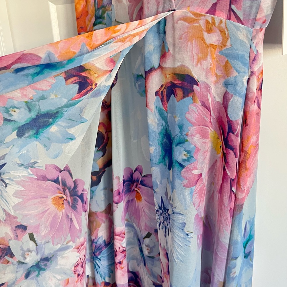 NWT Calvin Klein Floral Watercolor Sleeveless Dress Size 6 - Picture 9 of 13